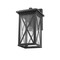 Z-Lite Brookside 1 Light Outdoor Wall Sconce, Black And Clear Seedy 583B-BK - alternate 5